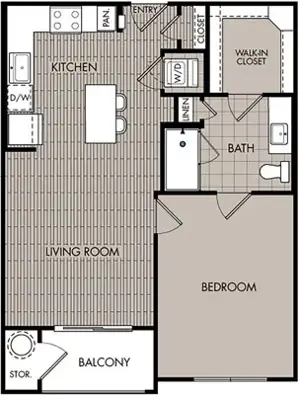 NOVU New Forest Apartments Houston Floor Plan 1