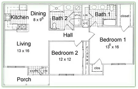 Oak Haven Apartment Homes Floor Plan 4