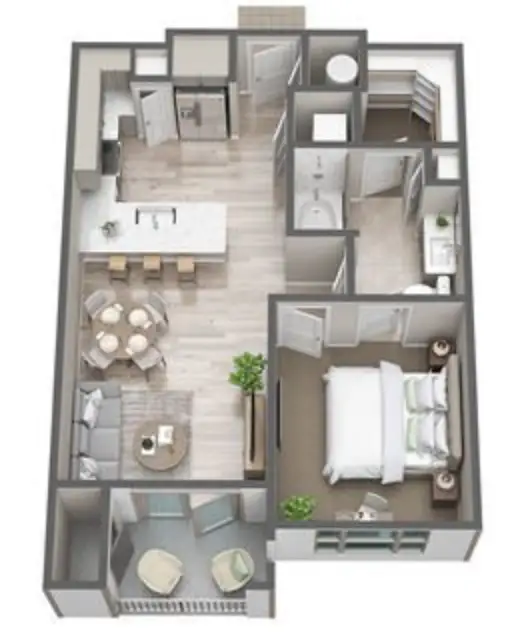 Opal at Barker Cypress Houston Apartment Floor Plan 1