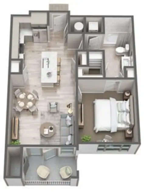 Opal at Barker Cypress Houston Apartment Floor Plan 2