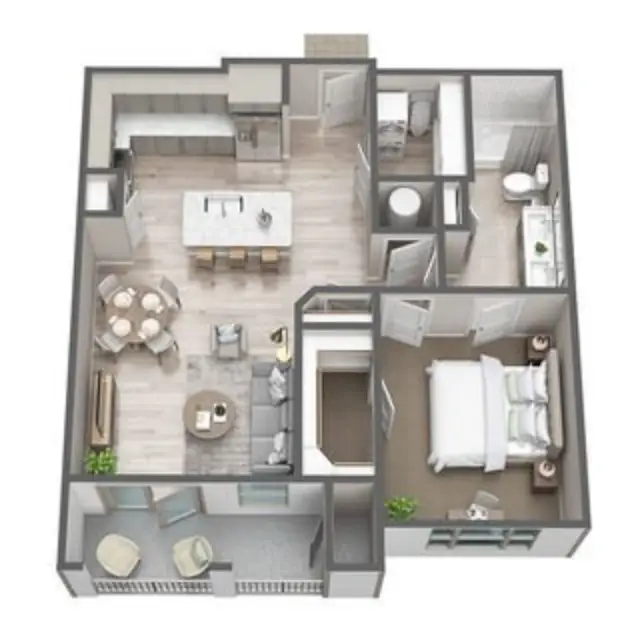 Opal at Barker Cypress Houston Apartment Floor Plan 3