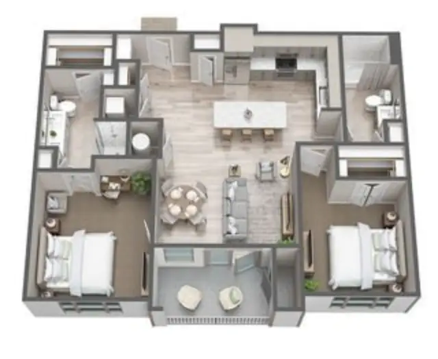 Opal at Barker Cypress Houston Apartment Floor Plan 4