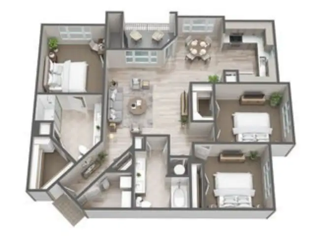 Opal at Barker Cypress Houston Apartment Floor Plan 7