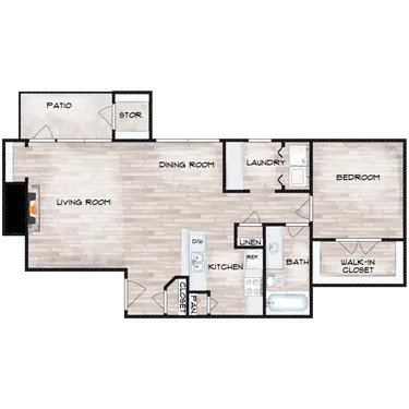 Palm Living at Vintage Park Houston Apartment Floor Plan 4