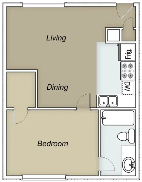 Park Shadows Apartments Houston Floor Plan 1