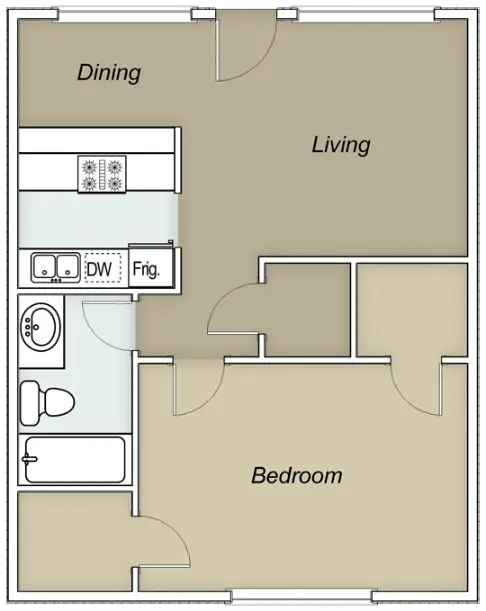 Park Shadows Apartments Houston Floor Plan 2