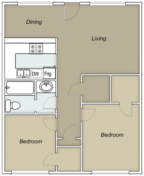 Park Shadows Apartments Houston Floor Plan 3