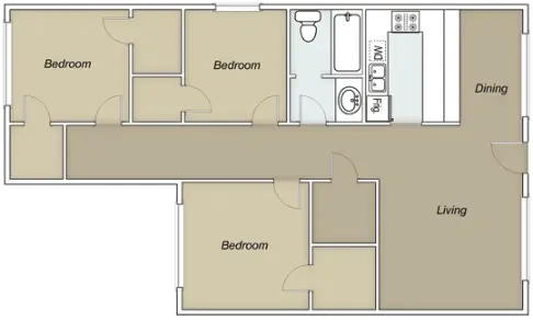 Park Shadows Apartments Houston Floor Plan 4