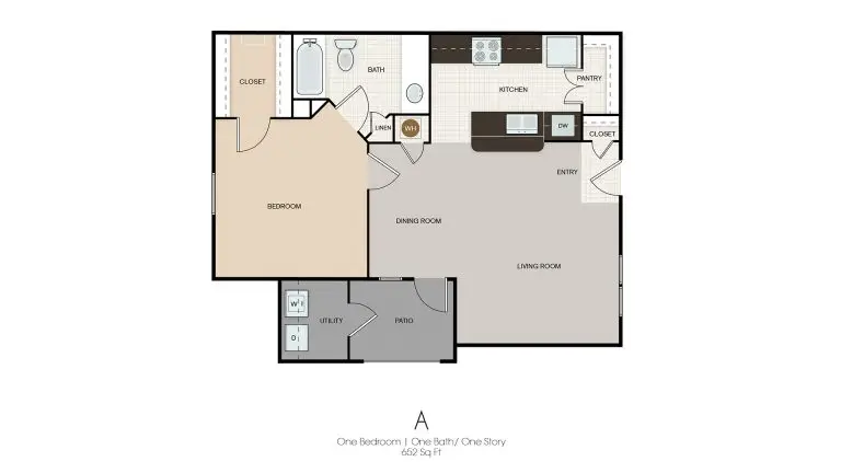 Park Yellowstone Townhomes & Apartments Houston Floor plan 1