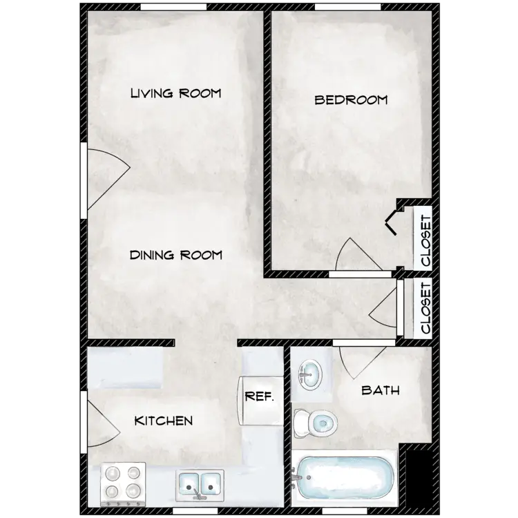 Patrician Apartments Houston Floor Plan 1