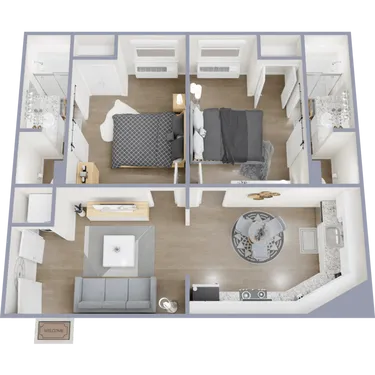 Perla Park Ten Houston Apartment Floor Plan 4