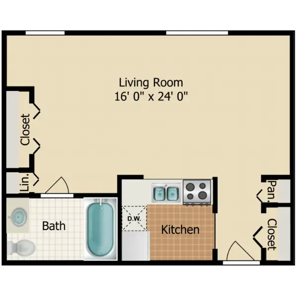 Pineview at Grogansmill Houston Apartment Floor Plan 2