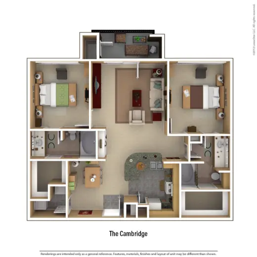 Portico Kirby Apartments Houston Floor Plan 10