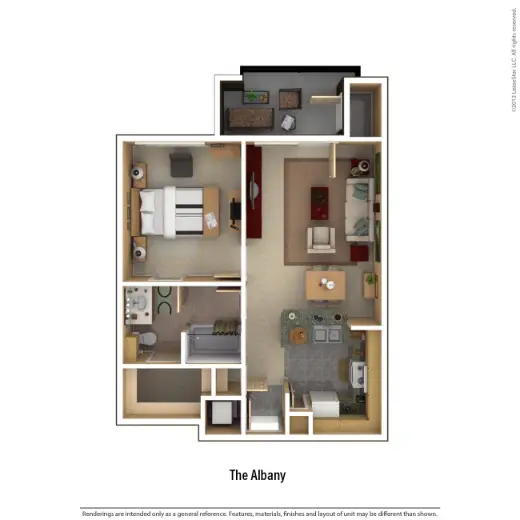 Portico Kirby Apartments Houston Floor Plan 2