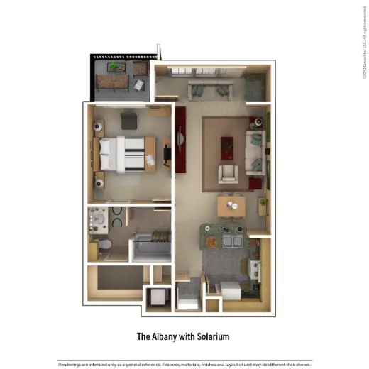 Portico Kirby Apartments Houston Floor Plan 3