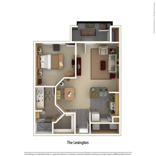 Portico Kirby Apartments Houston Floor Plan 4