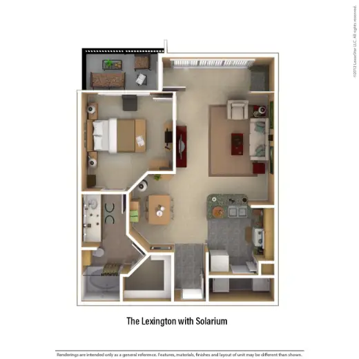 Portico Kirby Apartments Houston Floor Plan 5