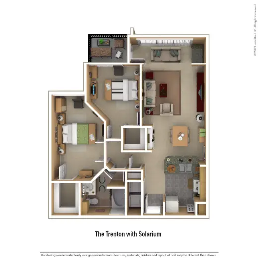 Portico Kirby Apartments Houston Floor Plan 9