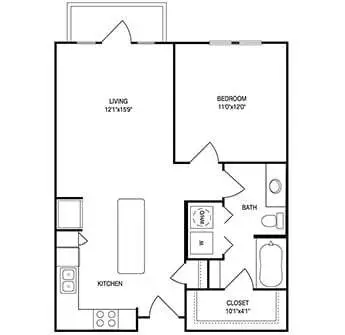 Post 510 Apartments Houston Floor Plan 2