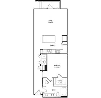 Post 510 Apartments Houston Floor Plan 3