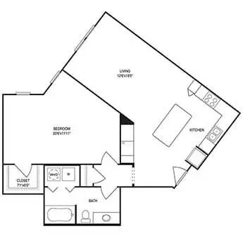 Post 510 Apartments Houston Floor Plan 4