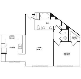 Post 510 Apartments Houston Floor Plan 5