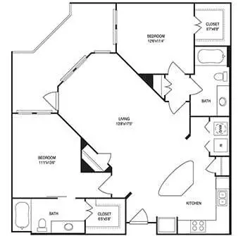 Post 510 Apartments Houston Floor Plan 7