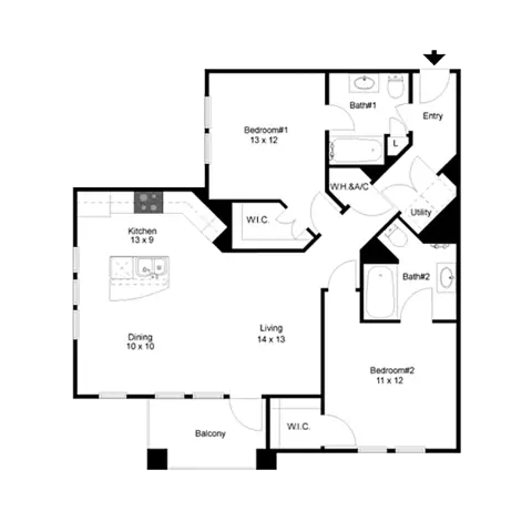 Queenston Manor Apartments Houston Floor Plan 3