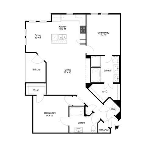 Queenston Manor Apartments Houston Floor Plan 4