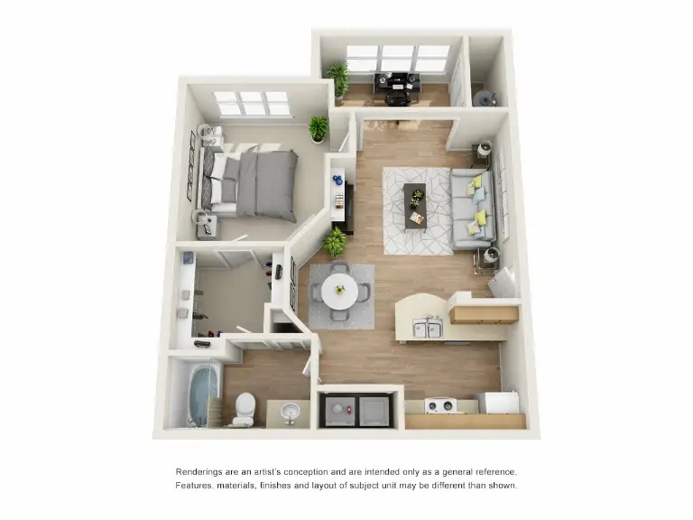Residences at River Park West Houston Apartment Floor Plan 2