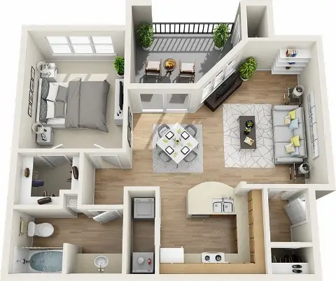 Residences at River Park West Houston Apartment Floor Plan 3