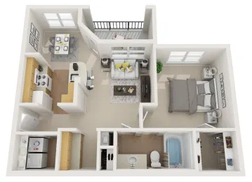 Retreat at Shadow Creek Ranch Houston Apartment Floor Plan 1