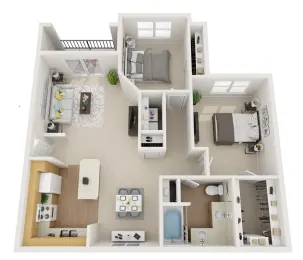 Retreat at Shadow Creek Ranch Houston Apartment Floor Plan 3