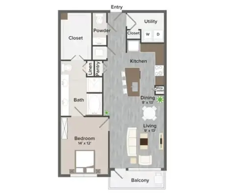 Revl Heights Apartments Houston Floor Plan 5