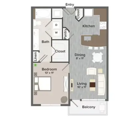 Revl Heights Apartments Houston Floor Plan 7