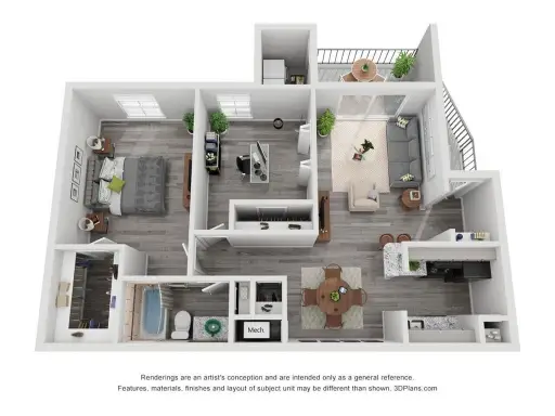 Ridge Point Apartments Houston Floor plan 4