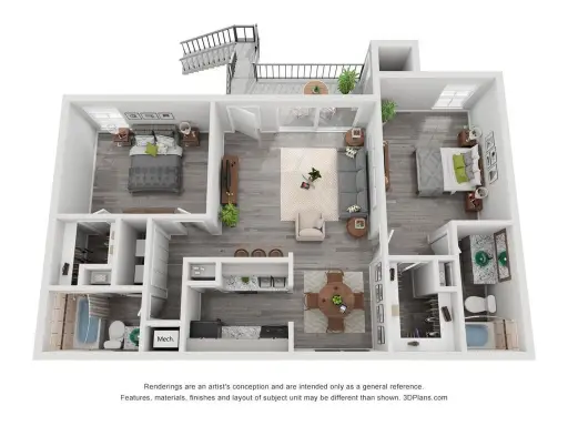 Ridge Point Apartments Houston Floor plan 6