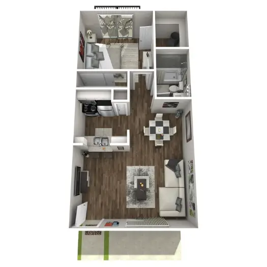 Rollingwood Apartments Houston Floor Plan 1