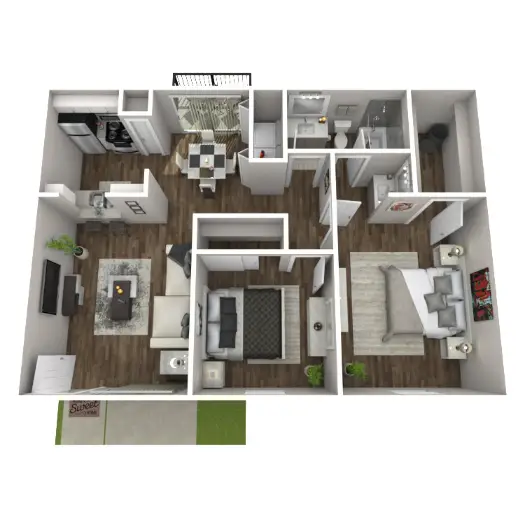 Rollingwood Apartments Houston Floor Plan 4