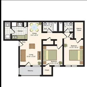 Sabo Village Apartments Houston Floor Plan 11