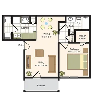 Sabo Village Apartments Houston Floor Plan 3