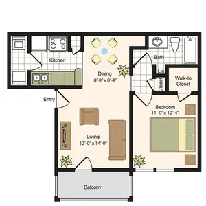 Sabo Village Apartments Houston Floor Plan 4