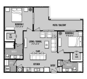 San Palmas Houston Apartment Floor Plan 11