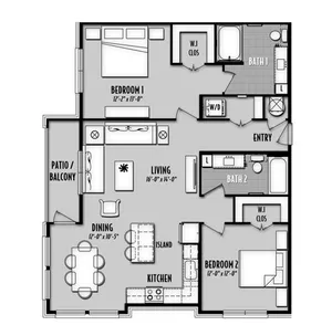 San Palmas Houston Apartment Floor Plan 12