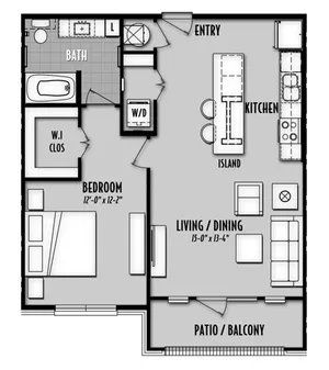 San Palmas Houston Apartment Floor Plan 5