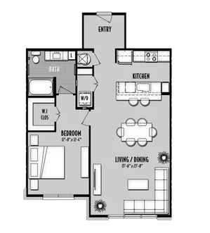 San Palmas Houston Apartment Floor Plan 7