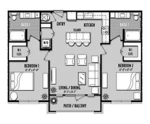 San Palmas Houston Apartment Floor Plan 9