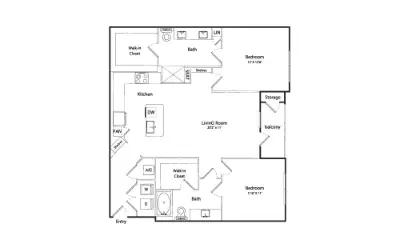 Silos Harvest Green Houston Apartment Floor Plan 3