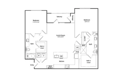 Silos Harvest Green Houston Apartment Floor Plan 4