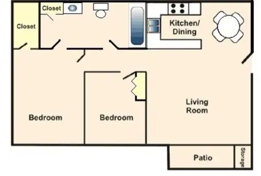 Springfield Apartments Missouri City Houston Apartment Floor Plan 3